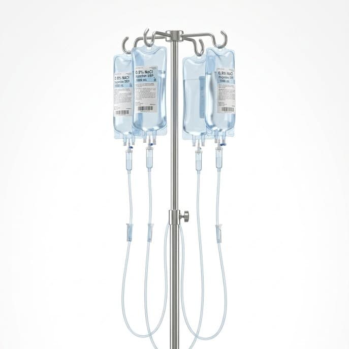 5 Point Telescopic IV Bag Hanger – Aluminium